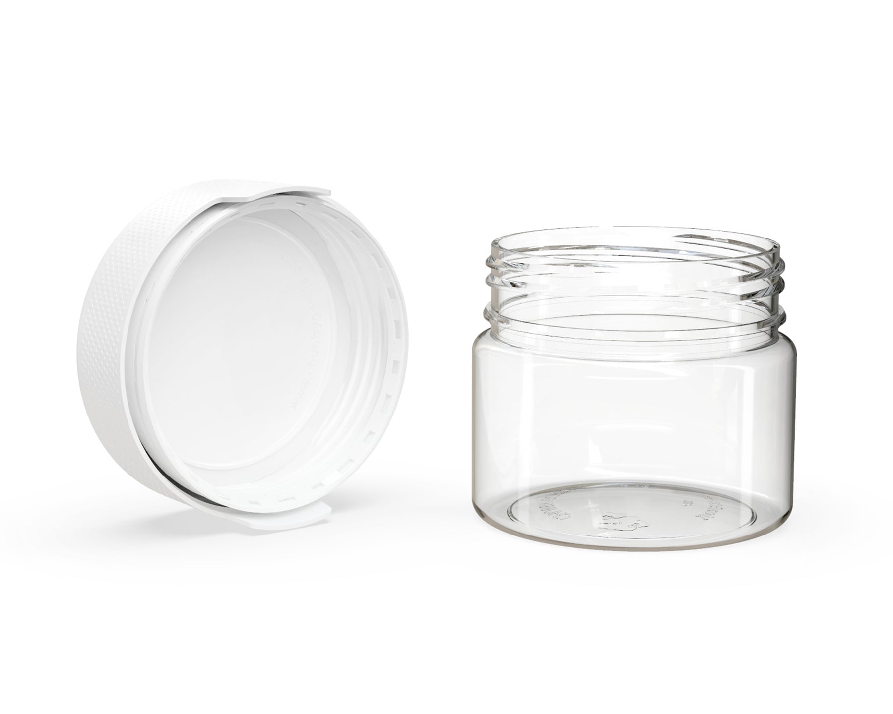10oz Chubby Gorilla Clear Child Resistant Plastic Aviator Container w/ White Cap 80/Box
