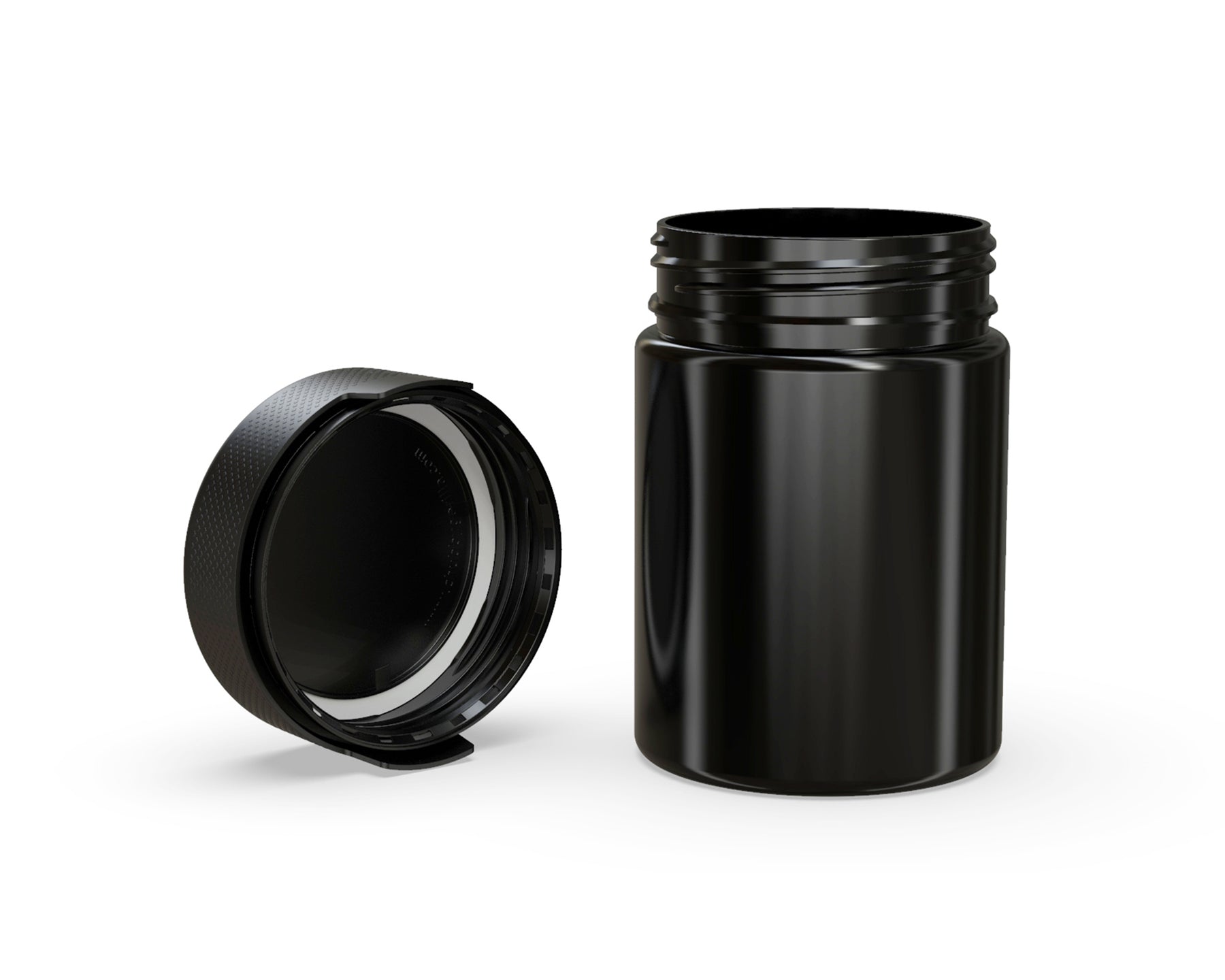 21.5oz Chubby Gorilla Black Child Resistant Opaque Plastic Aviator XL Container w/ Black Cap 60/Box