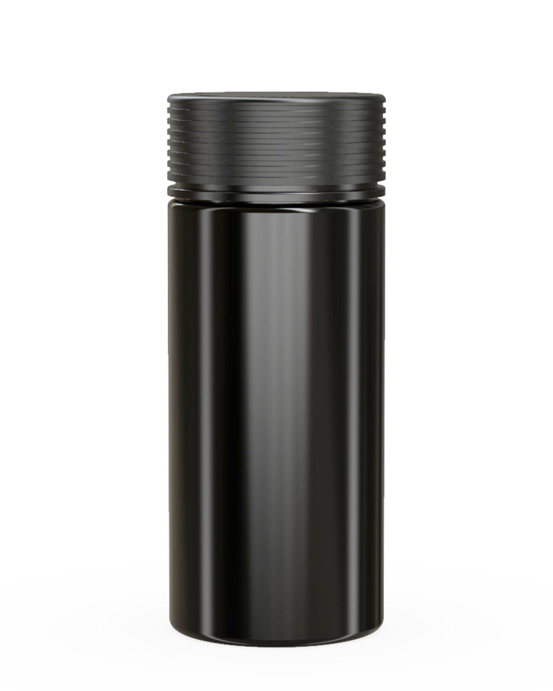 8oz Chubby Gorilla Black Child Resistant Opaque Plastic Spiral Jar w/ Black Cap 200/Box
