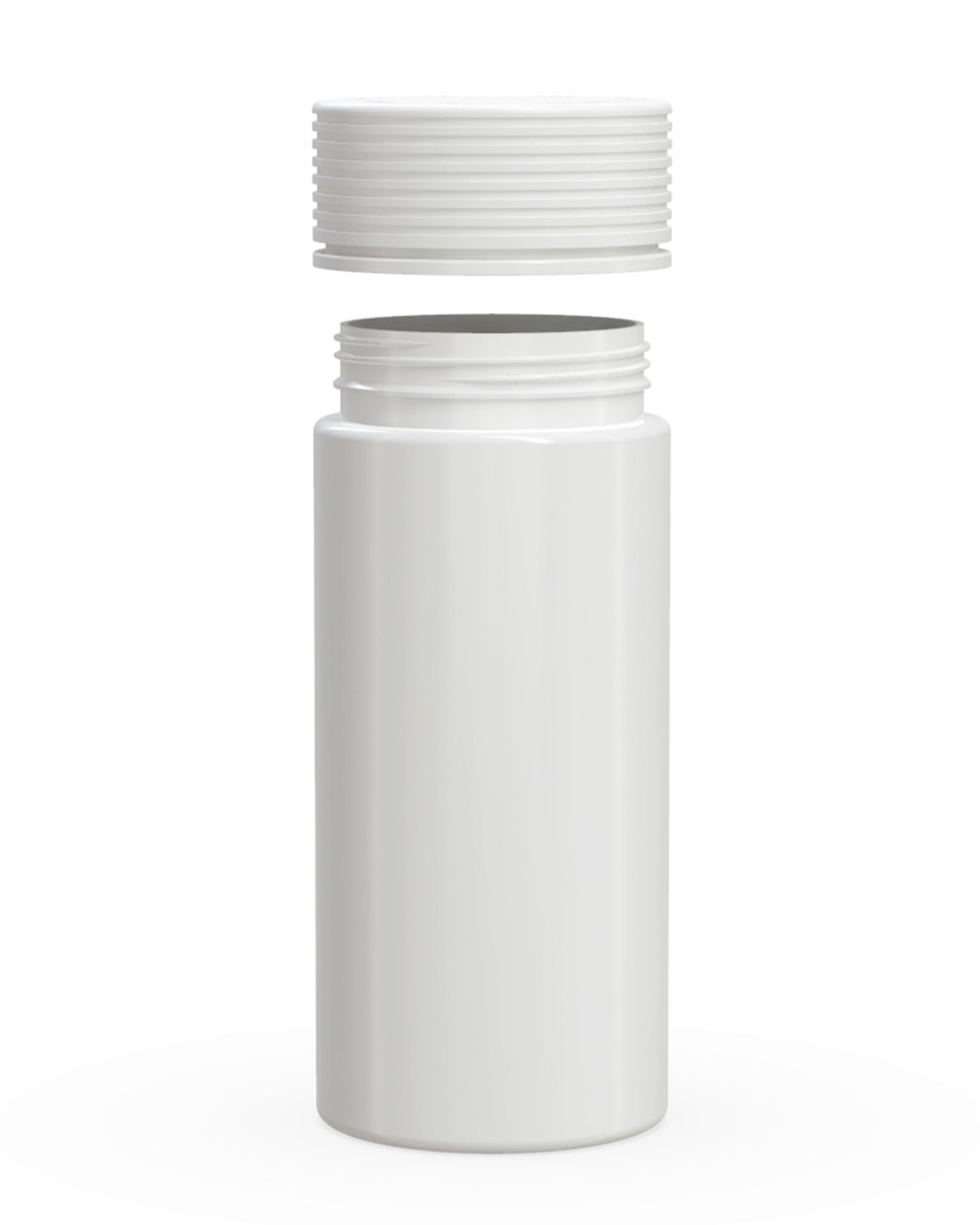 8oz Chubby Gorilla White Child Resistant Opaque Plastic Spiral Jar w/ White Cap 200/Box