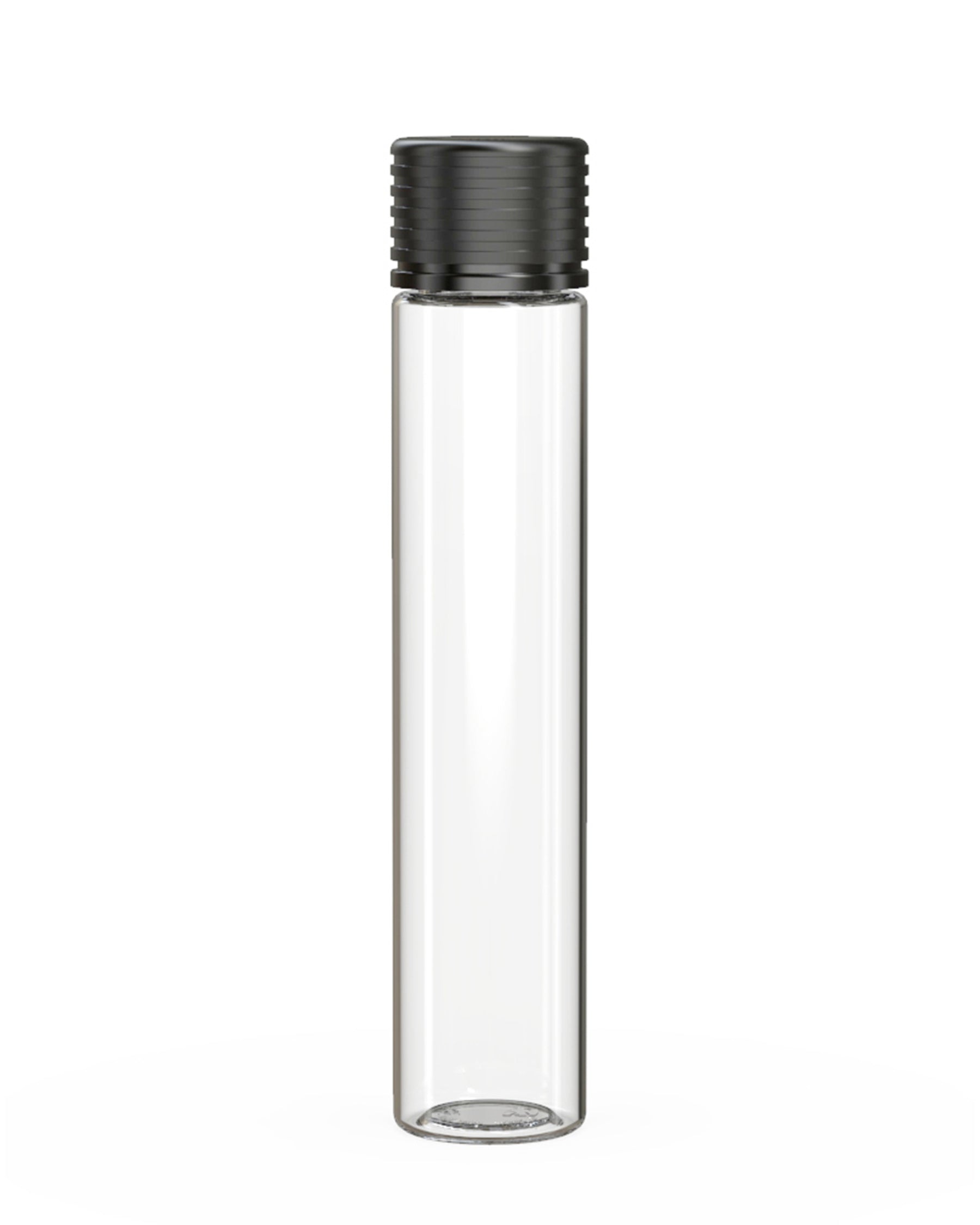 115mm Chubby Gorilla Child Resistant Spiral Clear Plastic Pre-Roll Tubes w/ Black Cap 200/Box