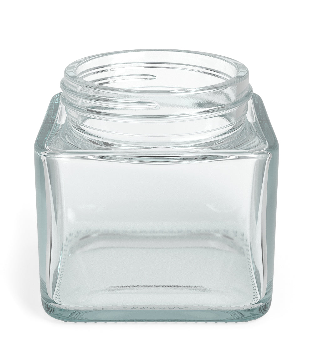 50mm Cube Clear 3oz Glass V2 Jars 80/Box