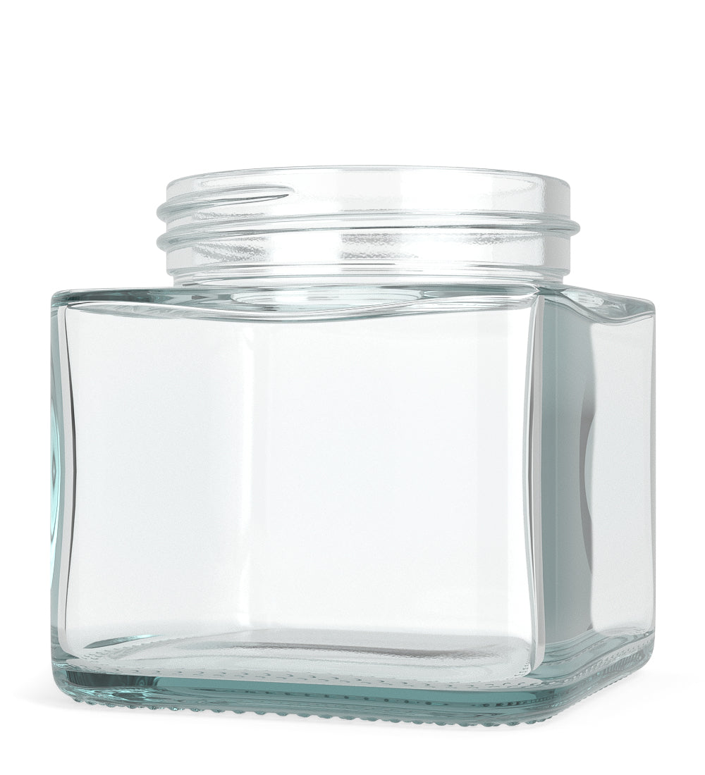 50mm Cube Clear 3oz Glass V2 Jars 80/Box