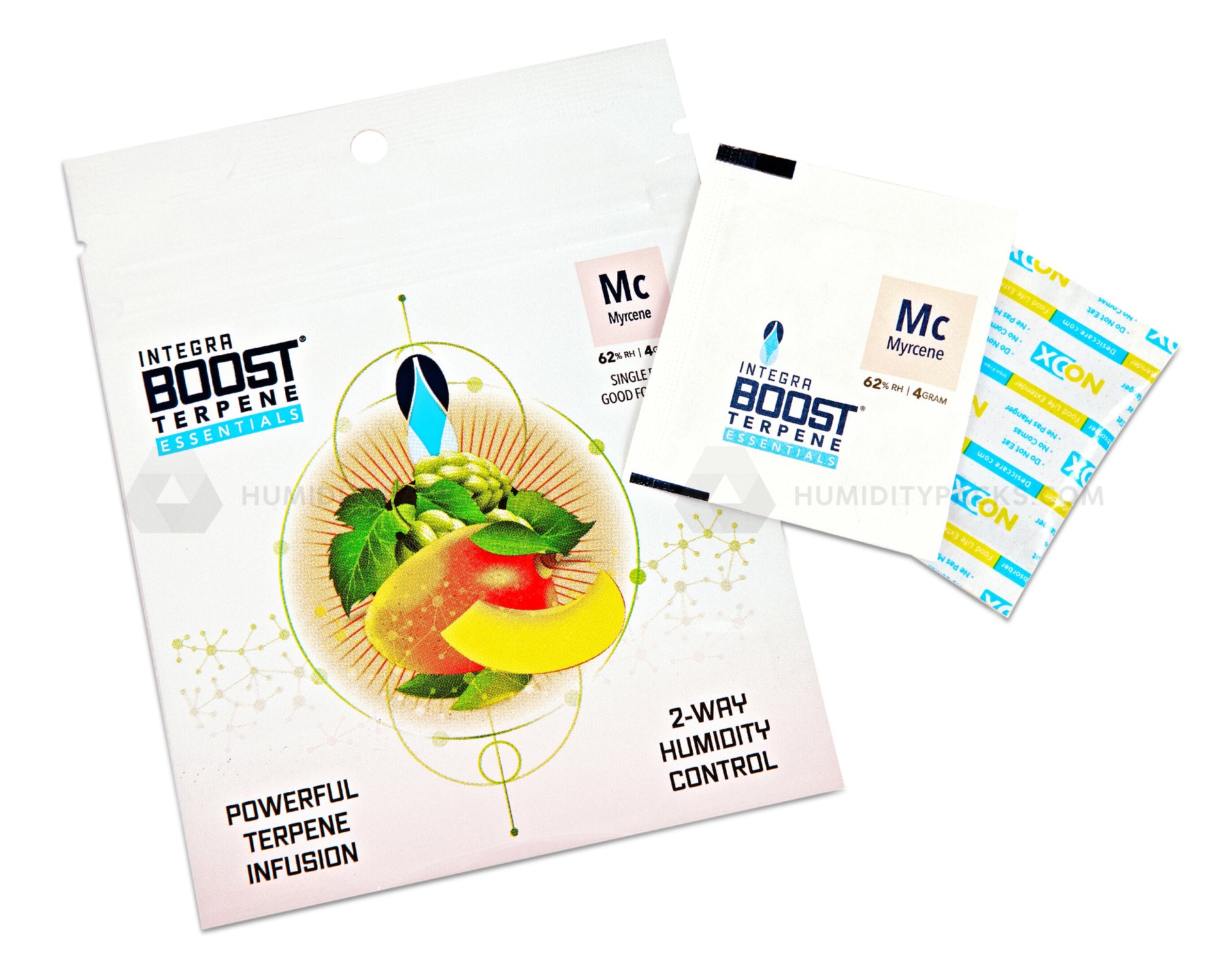 Integra Boost 4 Gram 2-Way Terpene Essentials Myrcene Humidity Packs (62%) 48-Box Humidity Packs - 6