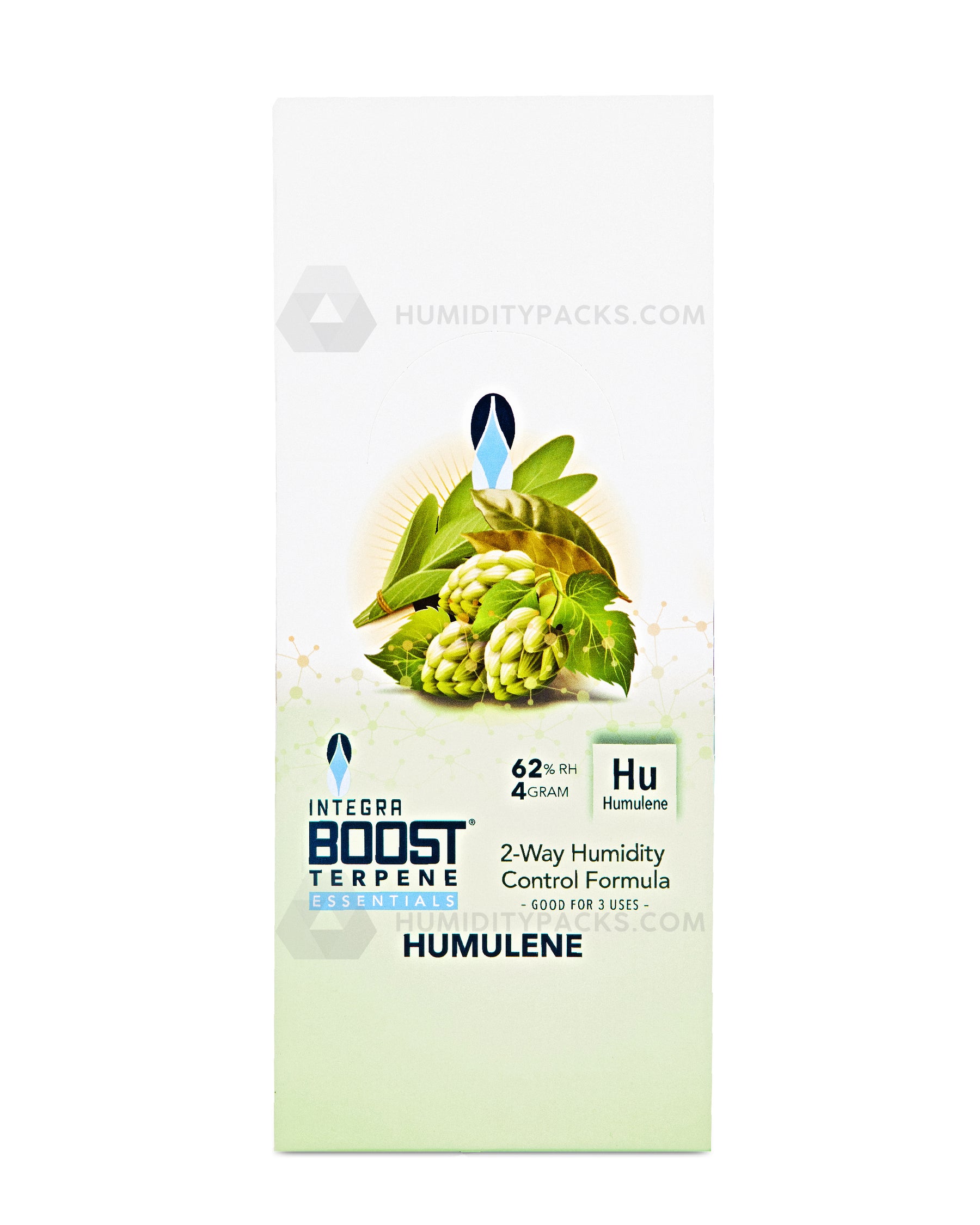 Integra Boost 4 Gram 2-Way Terpene Essentials Humulene Humidity Packs (62%) 48-Box Humidity Packs - 8