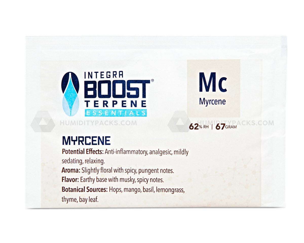 Integra Boost 67 Gram 2-Way Terpene Essentials Myrcene Humidity Packs (62%) 12-Box Humidity Packs - 2