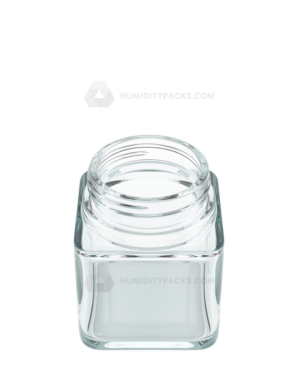 46mm Square Sided Clear 3oz Glass Jar 80/Box Humidity Packs - 3