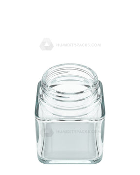 46mm Square Sided Clear 3oz Glass Jar 80/Box Humidity Packs - 3