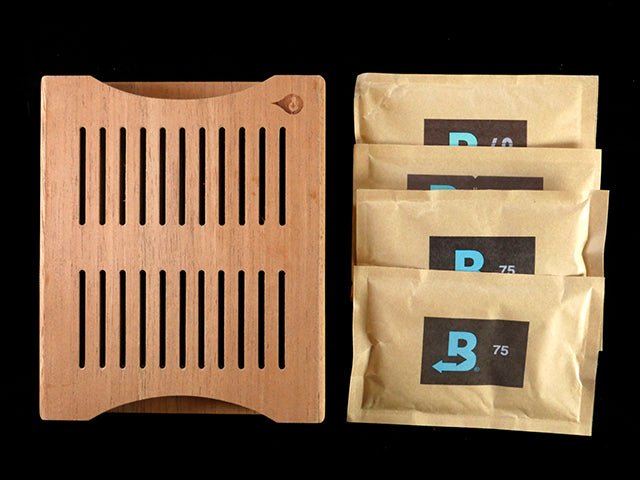 Boveda Wooden 2 Packet Holder Humidity Packs - 2