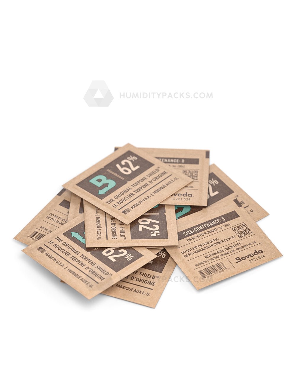 Boveda Humidity Packs 62% (8 Gram) 100-Box Humidity Packs - 7