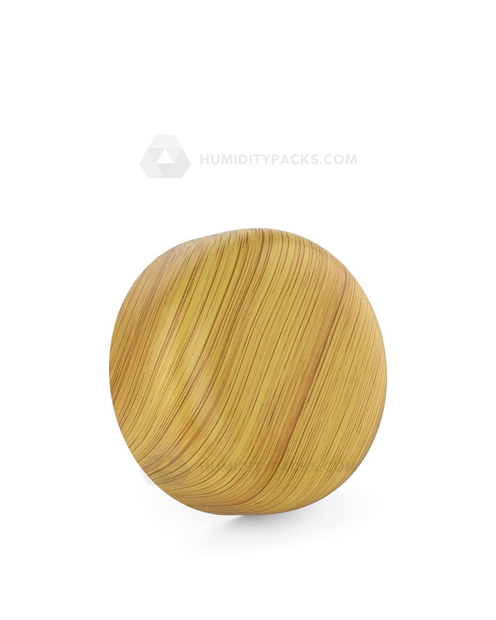 53mm Push and Turn Dome Child Resistant Plastic Caps With Foam Liner - Bamboo Wood - 120/Box Humidity Packs - 1