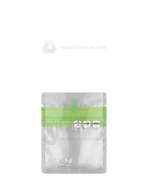Matte-Black 3.6" x 4.5" Pinch N Pull Mylar Child Resistant & Tamper Evident Vista Bags (1 gram) 250/Box Humidity Packs - 4