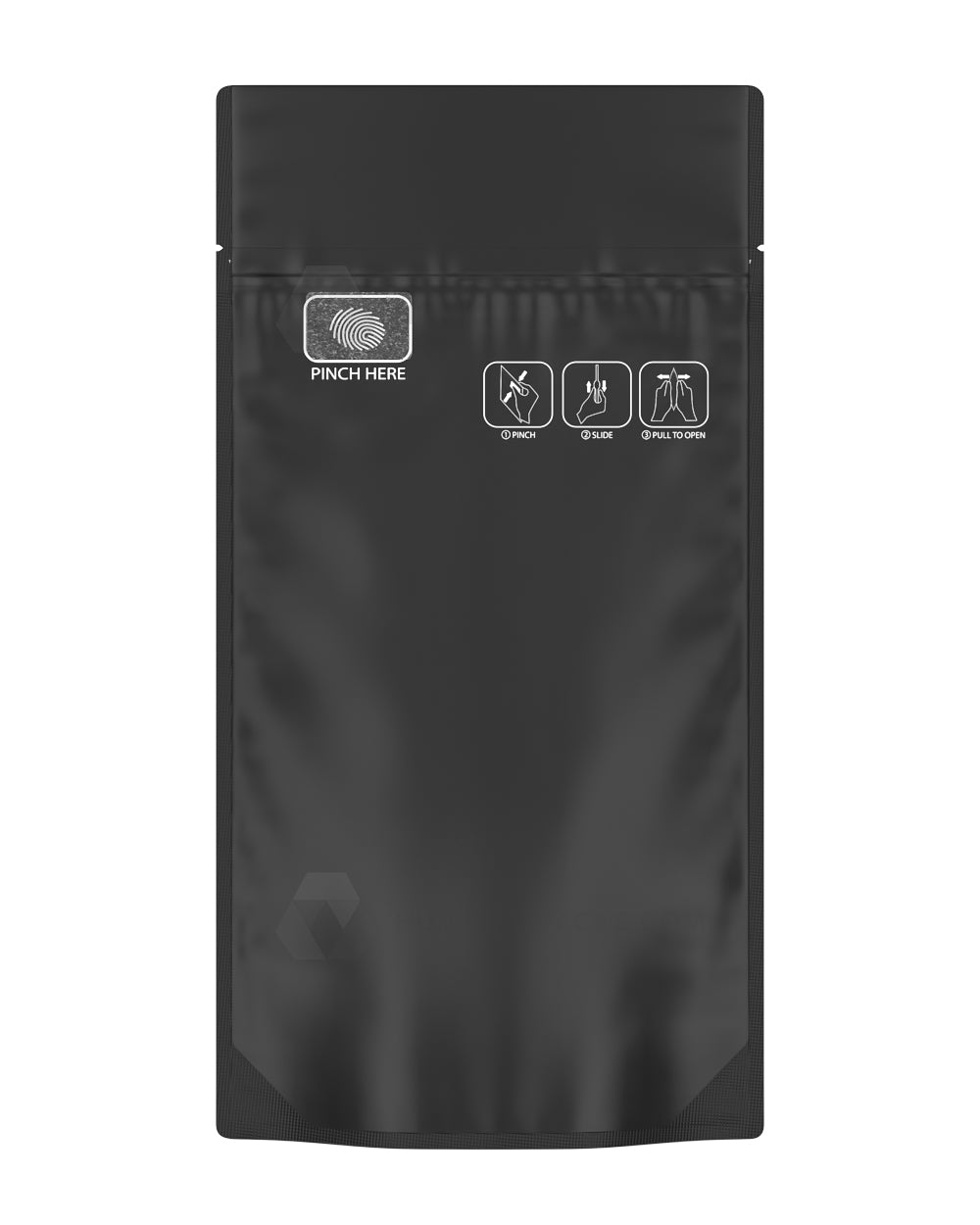 Matte-Black 5" x 8.8" Pinch N Slide 3.0 Mylar Child Resistant & Tamper Evident Vista Bags (14 grams) 250/Box
