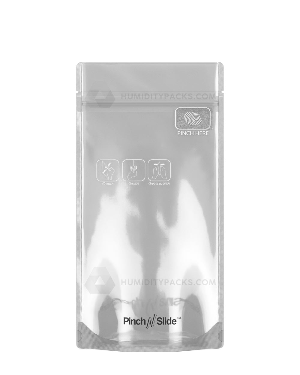 Matte-White 4" x 7.4" Pinch N Slide 3.0 Mylar Child Resistant & Tamper Evident Vista Bags (7 grams) 250/Box