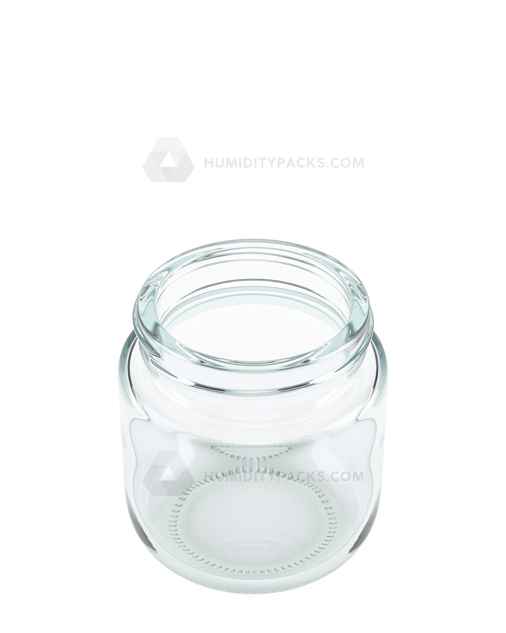 53mm Rounded Base Clear 3.75oz Glass Jar 32/Box Humidity Packs - 2