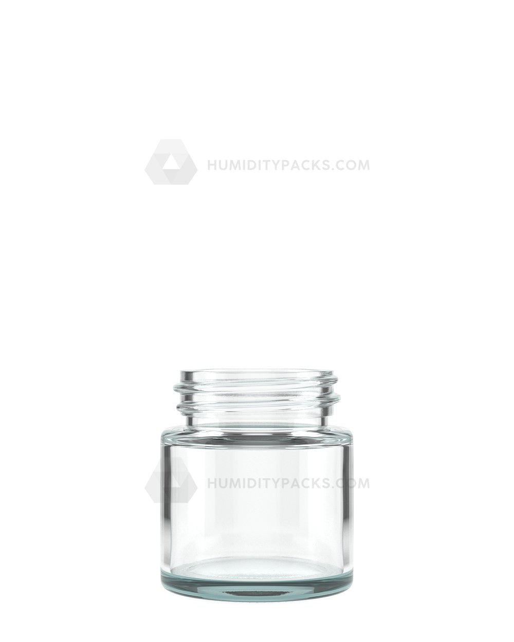 38mm Straight Sided Clear 1oz Glass Jar 256/Box Humidity Packs - 1