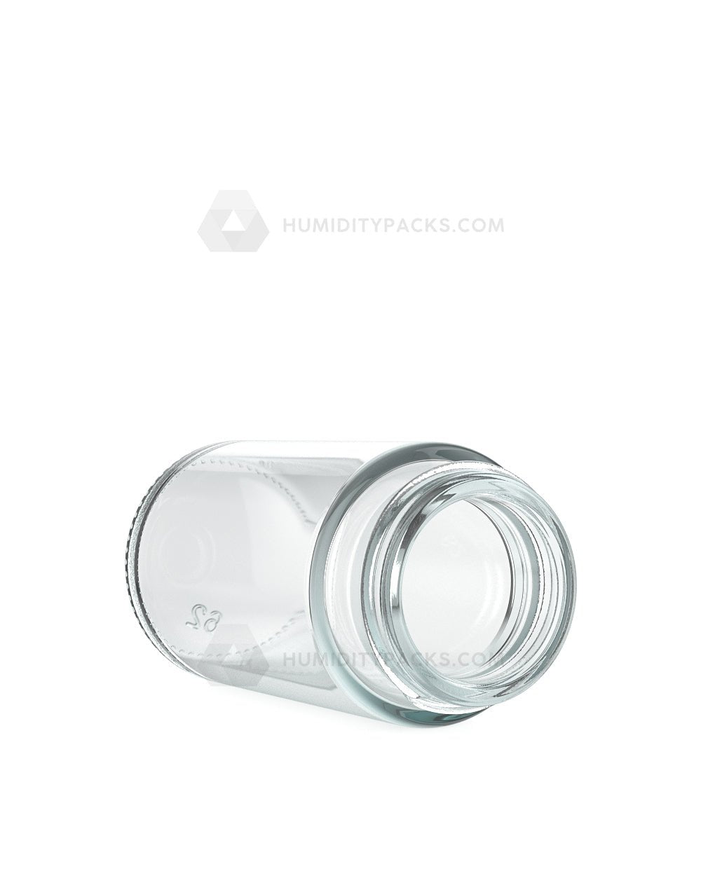 38mm Wide Mouth Straight Clear 2oz Glass Jar 180/Box Humidity Packs - 3