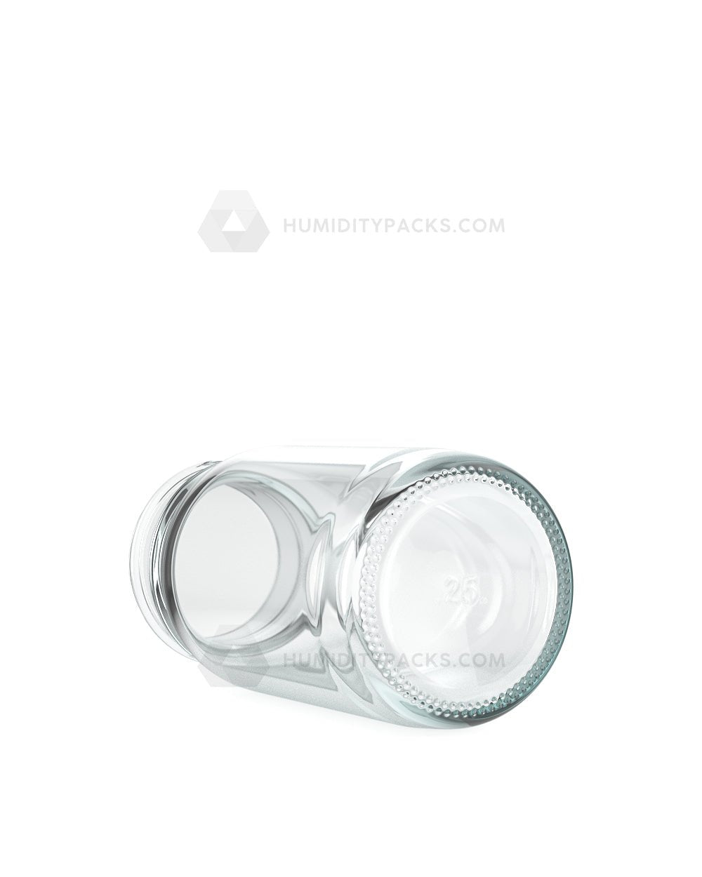 38mm Wide Mouth Straight Clear 2oz Glass Jar 160/Box Humidity Packs - 4