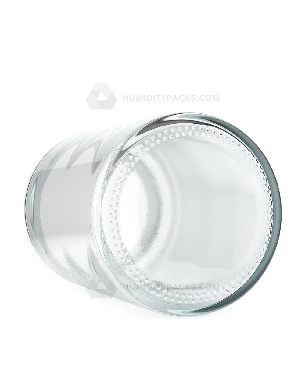57mm Straight Sided Clear 10oz Glass Jar 72/Box Humidity Packs - 5