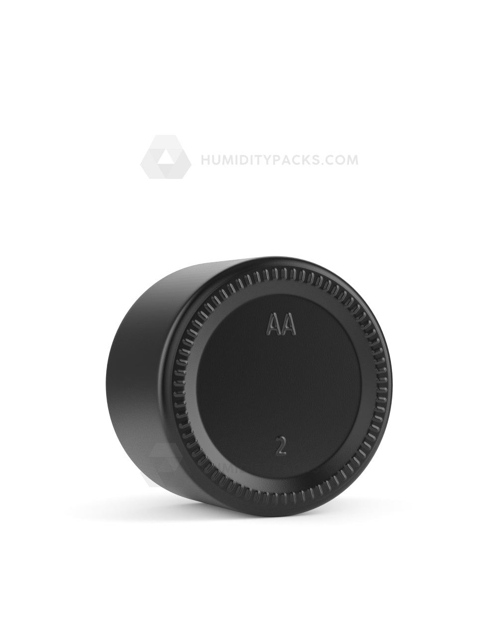 50mm Straight Sided Matte Black 2oz Glass Jar 200/Box