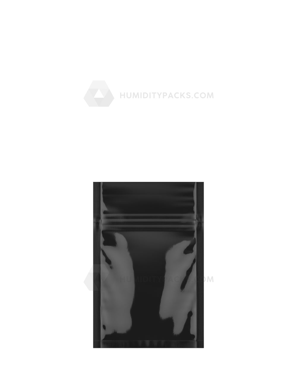 Glossy-Black 3" x 4.5" Mylar Tamper Evident Bags (1 gram) 1000/Box