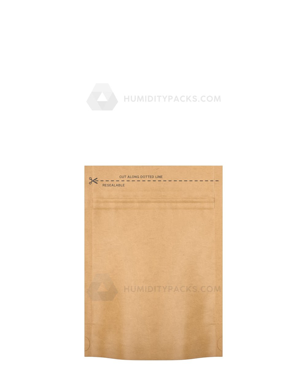 Matte-Kraft Paper 3.62" x 5" Vista Mylar Tamper Evident Tear Notch Bags (3.5 grams) 1000/Box Humidity Packs - 3
