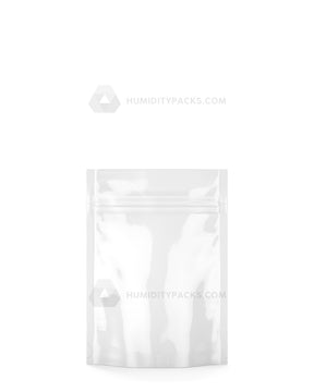 Glossy-White 3.6" x 5" Mylar Tamper Evident Bags (3.5 grams) 1000/Box