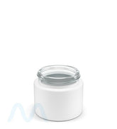 Straight Sided Matte White Glass Jars | 50mm - 2oz - 200 Count - 1