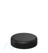 Child Resistant | Round Push Down & Turn Plastic PCR Caps w/ Foam Liner | 53mm - Matte Black - 100 Count - 1