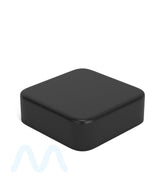 Child Resistant | Square Push Down & Turn Plastic Universal Caps w/ Foam Liner | 50mm - Matte Black - 80 Count - 1