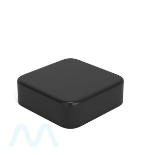 Child Resistant | Square Push Down & Turn Plastic Universal Caps w/ Foam Liner | 50mm - Matte Black - 80 Count - 1