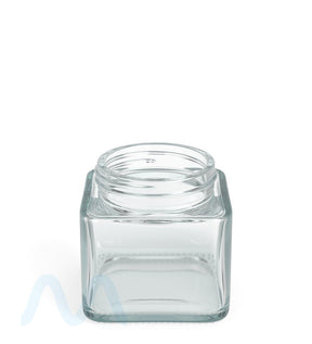 Cube Clear Glass V2 Jars | 50mm - 3oz - 80 Count - 1