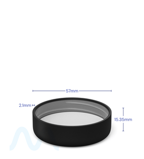 Child Resistant | Round Push Down & Turn Plastic PCR Caps w/ Foam Liner | 53mm - Matte Black - 100 Count - 4
