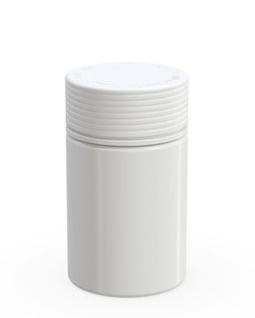 5oz Chubby Gorilla White Child Resistant Opaque Plastic Spiral Jar w/ White Cap 400/Box