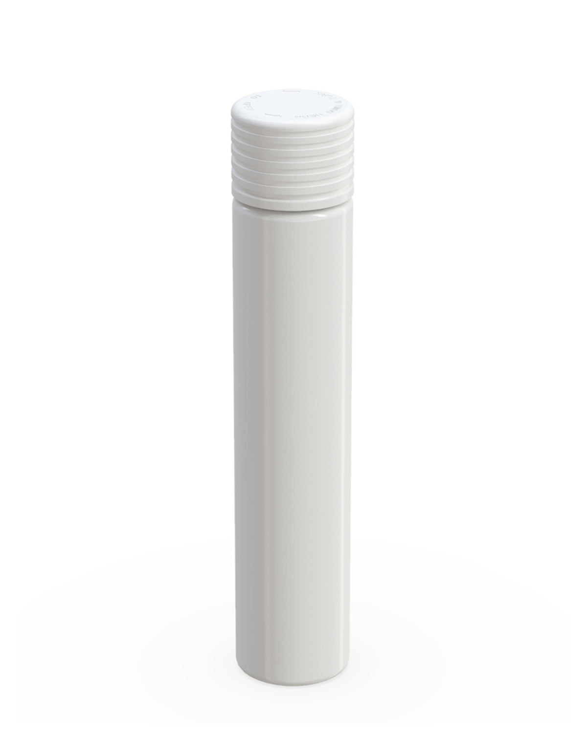 115mm Chubby Gorilla Child Resistant Spiral White Plastic Pre-Roll Tubes w/ White Cap 200/Box