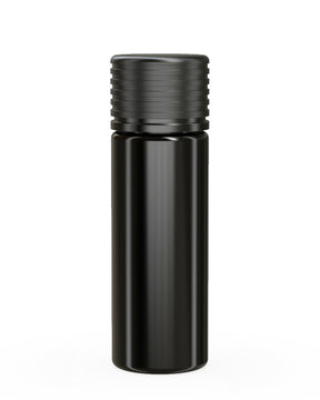 65mm Chubby Gorilla Child Resistant Spiral Black Plastic Pre-Roll Tubes w/ Black Cap 400/Box