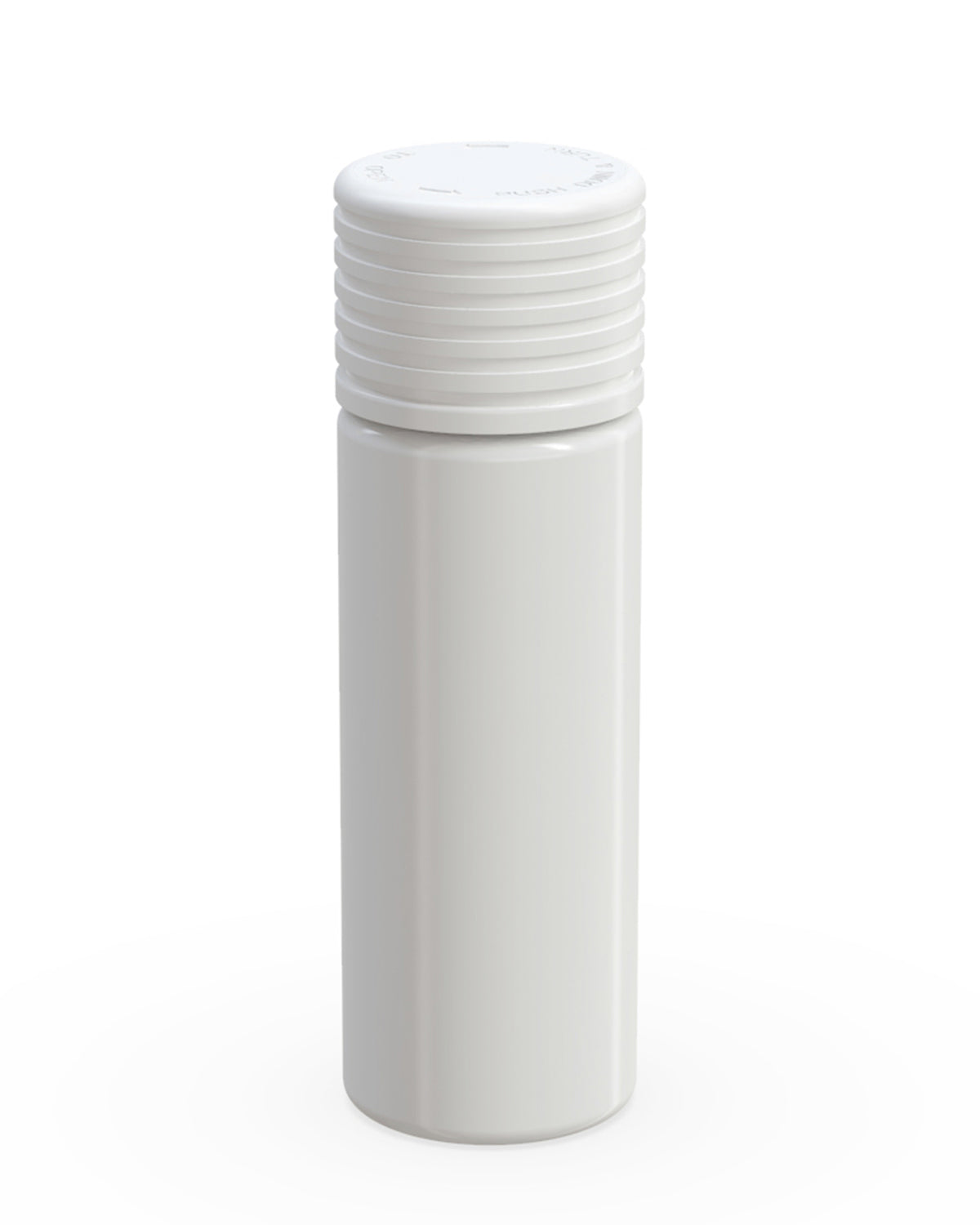 65mm Chubby Gorilla Child Resistant Spiral White Plastic Pre-Roll Tubes w/ White Cap 400/Box