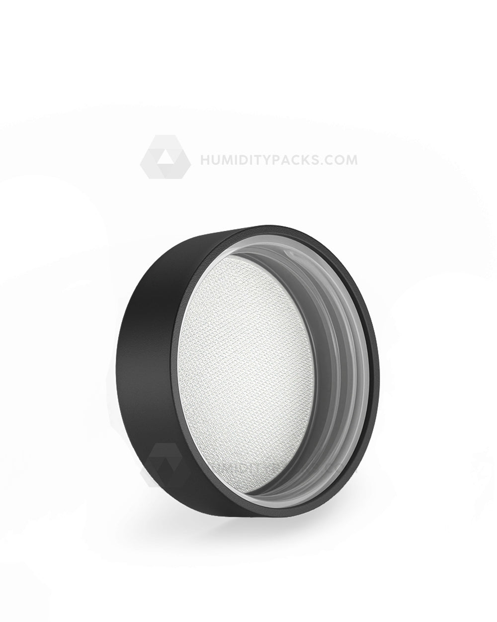 53mm Push and Turn Child Resistant Plastic Caps With Foam & Heat Liner - Matte Black - 120/Box