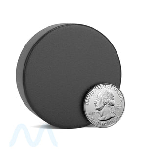 Child Resistant | Smooth Push Down & Turn Plastic PCR Caps w/ Foam Liner | 50mm - Matte Black - 100 Count - 7