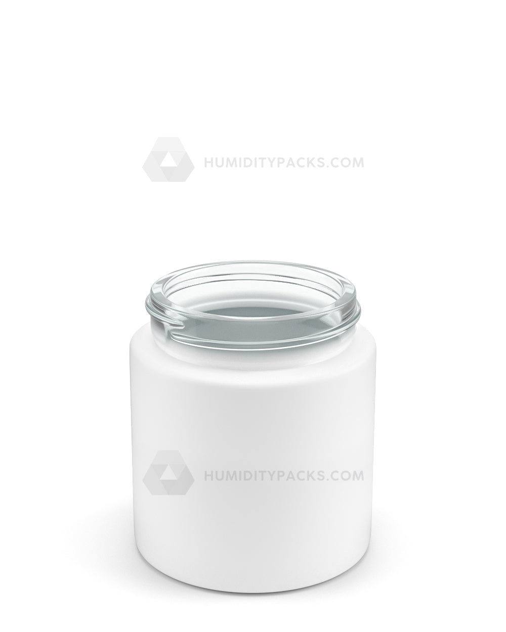 50mm Straight Sided Matte White 3oz Glass Jar 100/Box Humidity Packs - 2