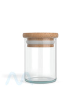 Straight Sided Clear Glass Jars w/ Wooden Lids