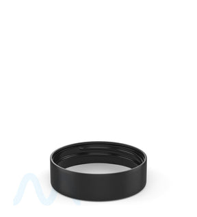 50mm Push and Turn Smooth Child Resistant Plastic PCR Caps With Foam Liner - Matte Black - 100/Box