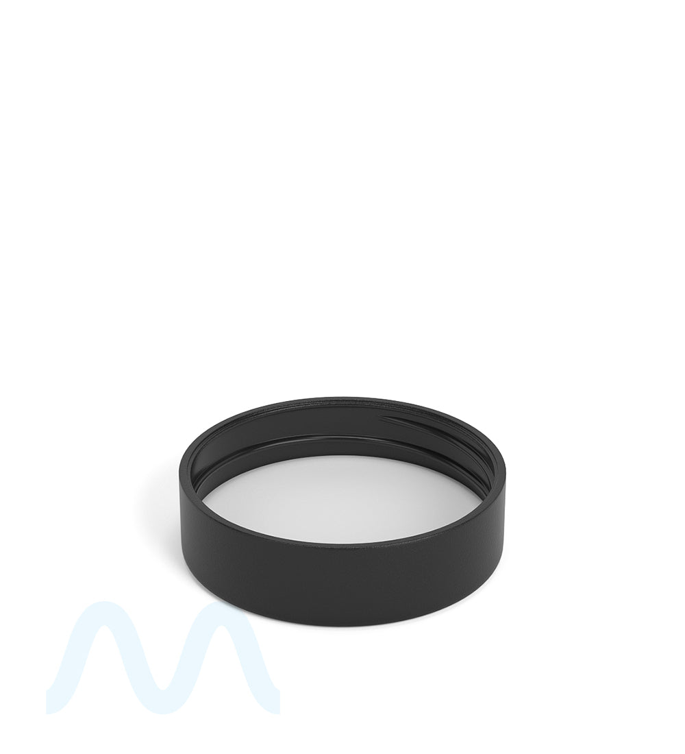 50mm Push and Turn Smooth Child Resistant Plastic PCR Caps With Foam Liner - Matte Black - 100/Box