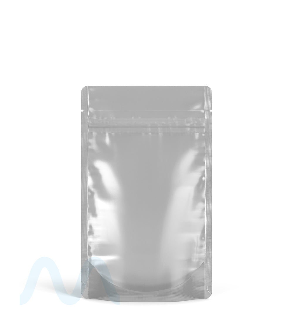 Tamper Evident | Matte Silver Vista PCR Mylar Bags (Tear Notch) | 4in x 6.5in - 7g - 1000 Count - 2