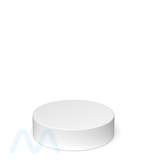 53mm Push and Turn Smooth Child Resistant Plastic Caps With Foam Liner - Matte White - 100/Box