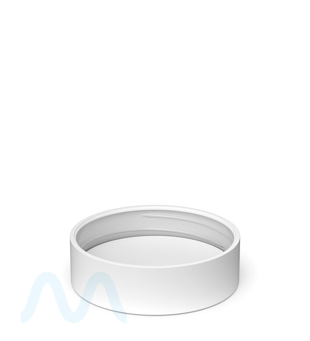 53mm Push and Turn Smooth Child Resistant Plastic Caps With Foam Liner - Matte White - 100/Box