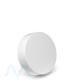 53mm Push and Turn Smooth Child Resistant Plastic Caps With Foam Liner - Matte White - 100/Box