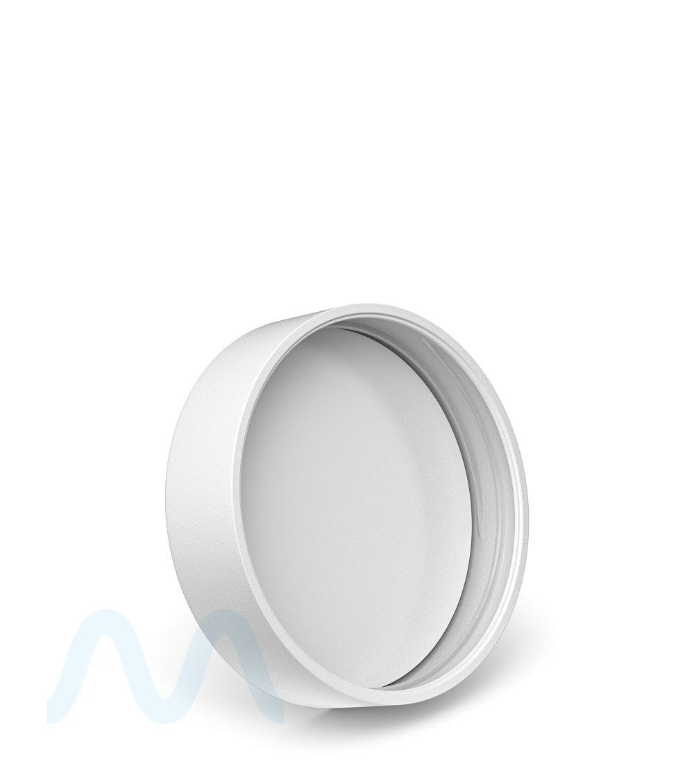 53mm Push and Turn Smooth Child Resistant Plastic Caps With Foam Liner - Matte White - 100/Box
