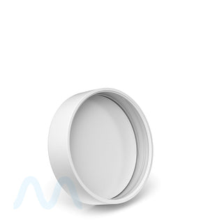53mm Push and Turn Smooth Child Resistant Plastic Caps With Foam Liner - Matte White - 100/Box