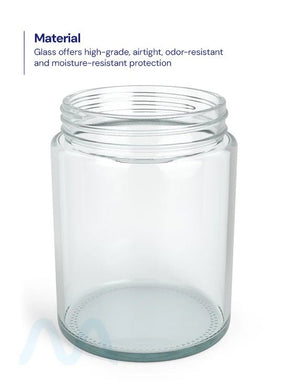 Straight Sided Clear Glass Jars | 78mm - 18oz - 48 Count - 2
